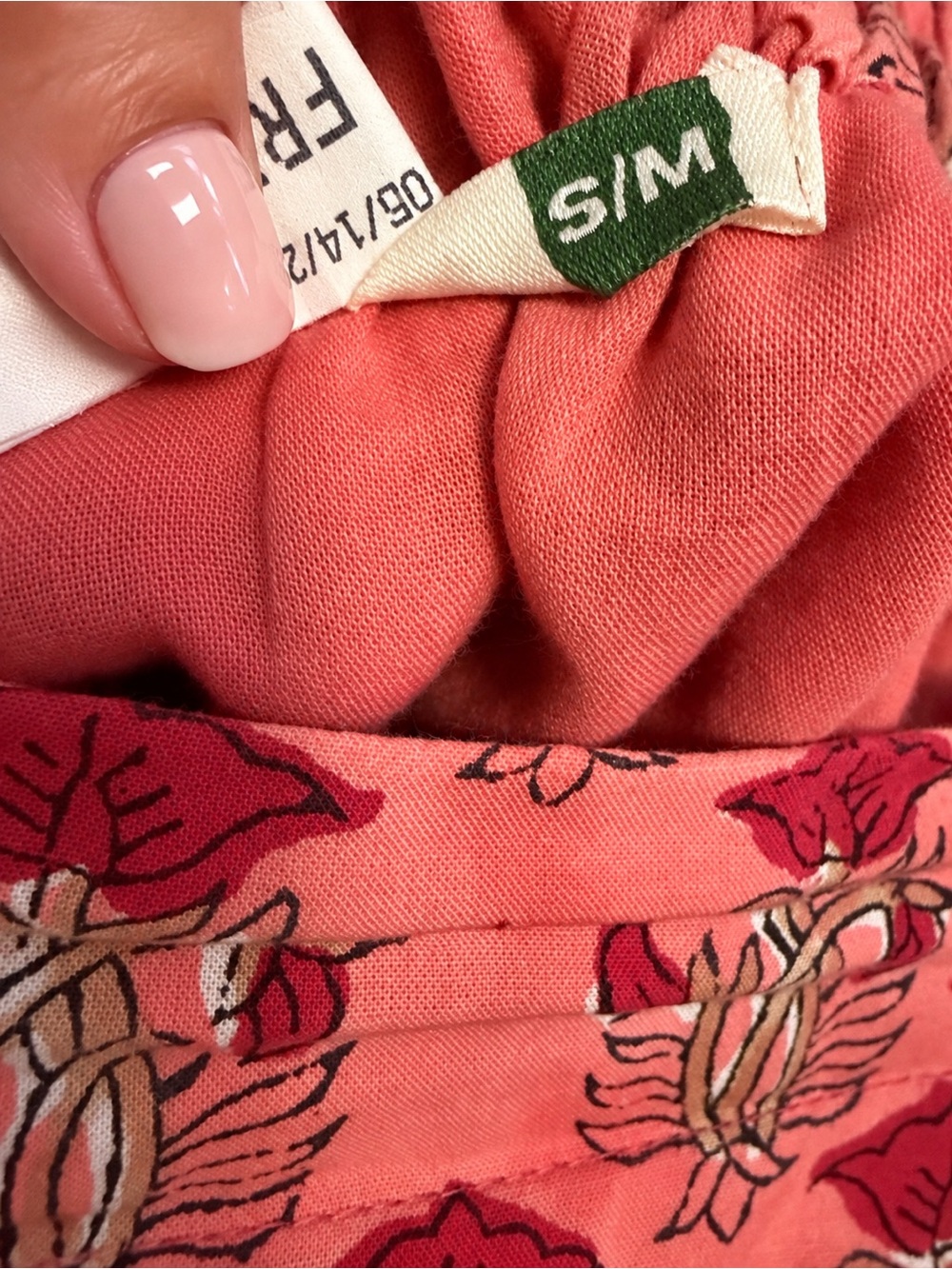 Dolma Tiered Maxi Skirt in Coral Floral - Picture 2 of 3